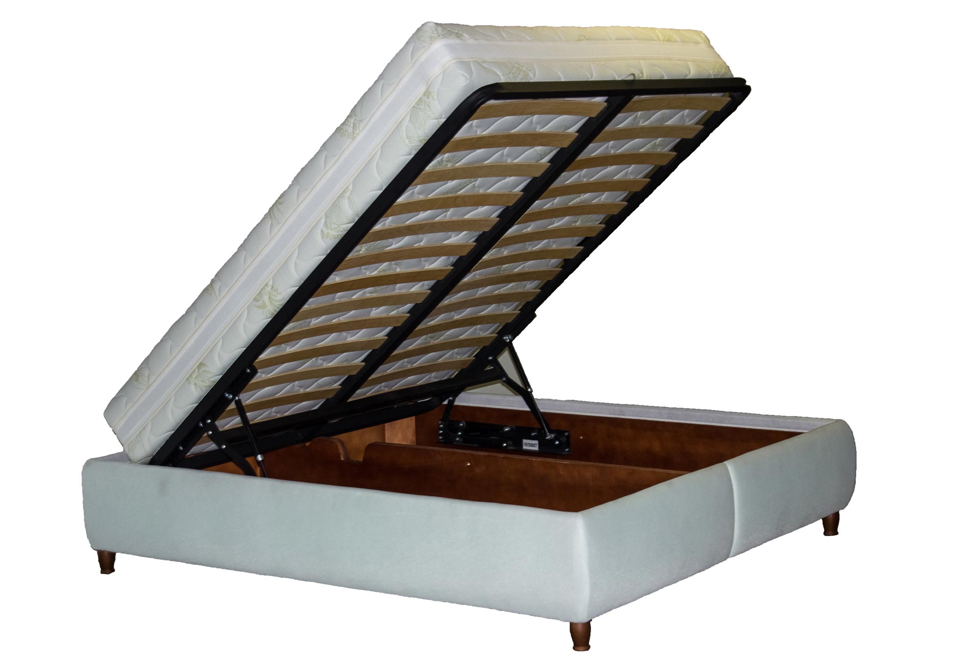 Rete mod. Imperia per letto contenitore cm 120x190 con kit pistoni e trapezi per apertura orizzontale e verticale - immagine 2
