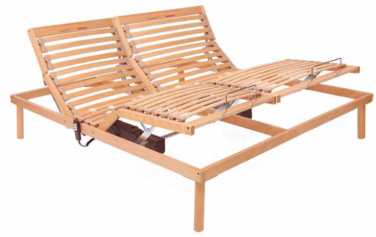 "Parigi" electric wooden double bed base