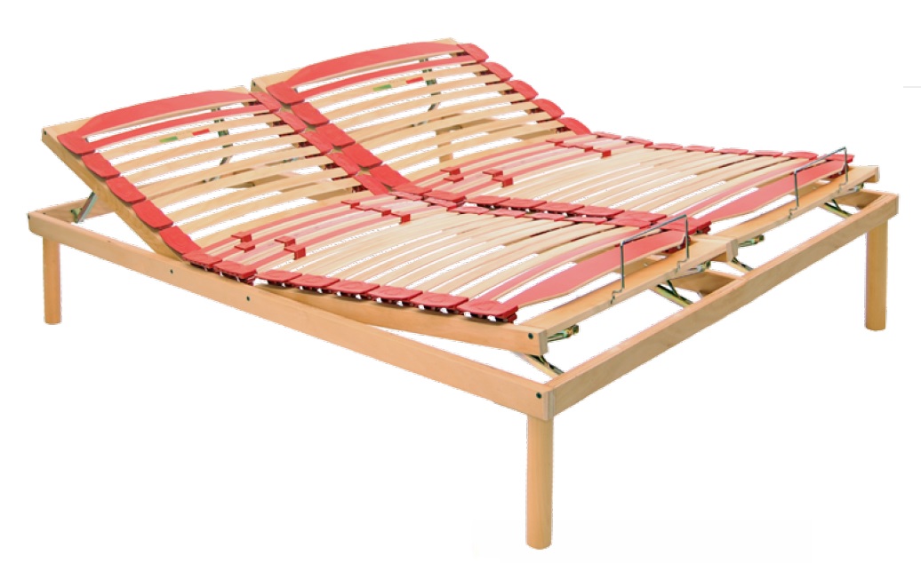 "Roma" manually adjustable wooden double bed base