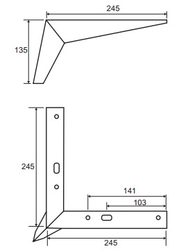 Piedino Bossa largo nero opaco - immagine 2